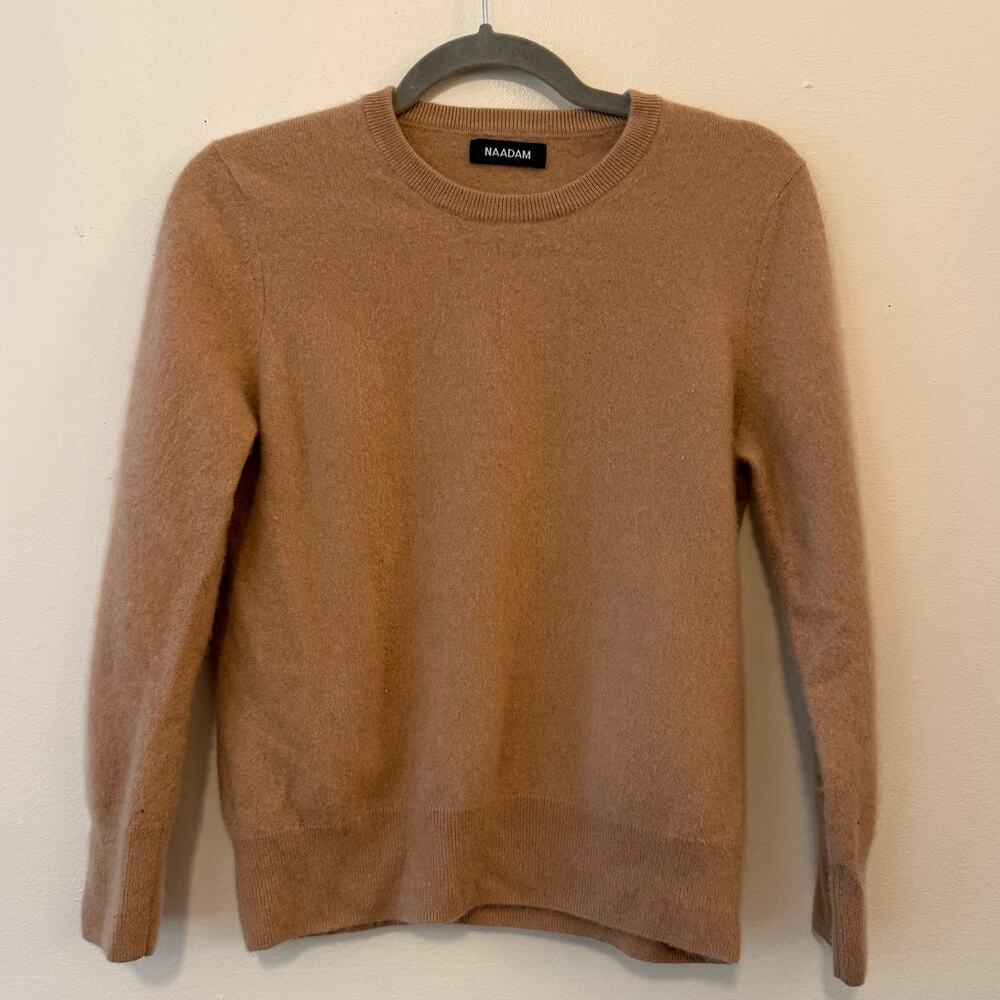NAADAM 100% Cashmere Camel Crewneck Sweater Tagged L Fits M
